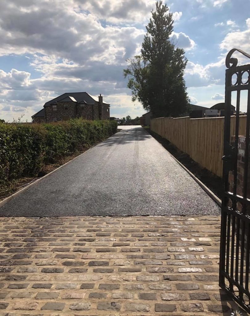 Tarmacadam Driveway in Yorkshire layed by County Durham tarmac and resin driveways specialist surfacing contractor Armstrong's of Darlington