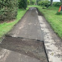 Farm & Estate roads account for a good many of Armstrong's Roads & Driveways: Image shows repair work in progress, Berwick Farm Road repair, Scotland